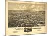 Plainville, Connecticut - Panoramic Map-Lantern Press-Mounted Art Print