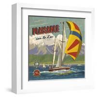 Plaisance sur lac-Bruno Pozzo-Framed Art Print