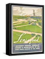 Plakat des russischen Reisebüros 'Intourist' mit Werbung für Leningrad-null-Framed Stretched Canvas