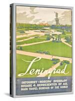 Plakat des russischen Reisebüros 'Intourist' mit Werbung für Leningrad-null-Stretched Canvas