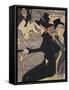 Plakat Divan Japonais, 75 Rue Des Martyres-Henri de Toulouse-Lautrec-Framed Stretched Canvas