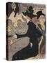 Plakat Divan Japonais, 75 Rue Des Martyres-Henri de Toulouse-Lautrec-Stretched Canvas