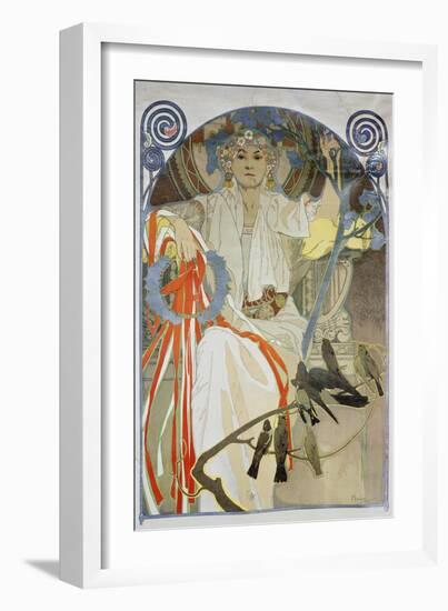 Plakat Fuer Das Gesangs- Und Musikfest Fruehling 1914 in Prag, 1914-Alphonse Mucha-Framed Giclee Print