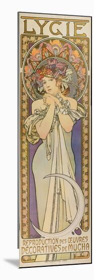 Plakat Fuer Die Tanzgruppe "Lygie" Paris, 1901, (Oberer Teil)-Alphonse Mucha-Mounted Premium Giclee Print