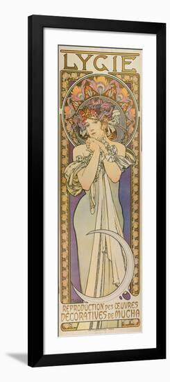 Plakat Fuer Die Tanzgruppe "Lygie" Paris, 1901, (Oberer Teil)-Alphonse Mucha-Framed Giclee Print