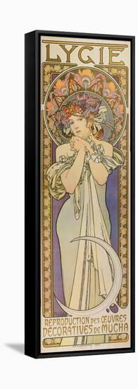 Plakat Fuer Die Tanzgruppe "Lygie" Paris, 1901, (Oberer Teil)-Alphonse Mucha-Framed Stretched Canvas