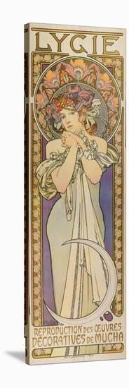 Plakat Fuer Die Tanzgruppe "Lygie" Paris, 1901, (Oberer Teil)-Alphonse Mucha-Stretched Canvas