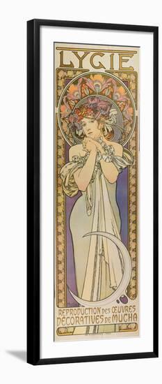 Plakat Fuer Die Tanzgruppe "Lygie" Paris, 1901, (Oberer Teil)-Alphonse Mucha-Framed Giclee Print