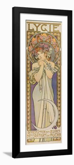 Plakat Fuer Die Tanzgruppe "Lygie" Paris, 1901, (Oberer Teil)-Alphonse Mucha-Framed Giclee Print