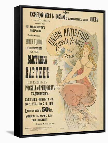 Plakat Fuer Eine Ausstellung Russischer Und Franzoesischer Kuenstler, 1898-Alphonse Mucha-Framed Stretched Canvas