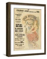 Plakat Fuer Eine Ausstellung Russischer Und Franzoesischer Kuenstler, 1898-Alphonse Mucha-Framed Giclee Print