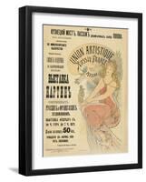 Plakat Fuer Eine Ausstellung Russischer Und Franzoesischer Kuenstler, 1898-Alphonse Mucha-Framed Giclee Print