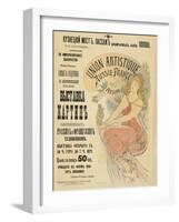 Plakat Fuer Eine Ausstellung Russischer Und Franzoesischer Kuenstler, 1898-Alphonse Mucha-Framed Giclee Print