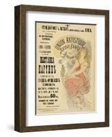 Plakat Fuer Eine Ausstellung Russischer Und Franzoesischer Kuenstler, 1898-Alphonse Mucha-Framed Giclee Print