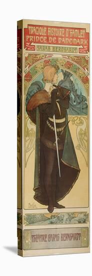 Plakat Fuer &Quot;Hamlet&Quot; Im Theater Sarah Bernhardt, 1899-Alphonse Mucha-Stretched Canvas