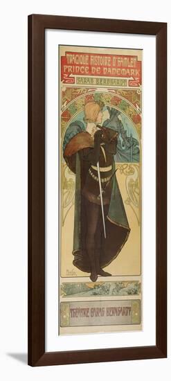 Plakat Fuer &Quot;Hamlet&Quot; Im Theater Sarah Bernhardt, 1899-Alphonse Mucha-Framed Giclee Print