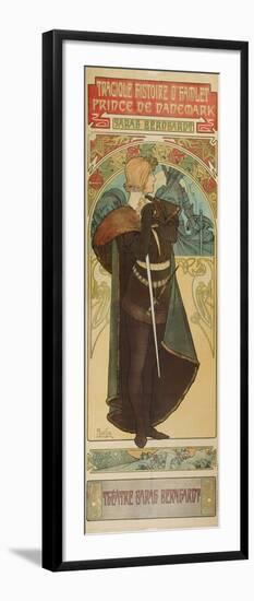 Plakat Fuer &Quot;Hamlet&Quot; Im Theater Sarah Bernhardt, 1899-Alphonse Mucha-Framed Giclee Print