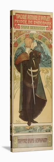 Plakat Fuer &Quot;Hamlet&Quot; Im Theater Sarah Bernhardt, 1899-Alphonse Mucha-Stretched Canvas