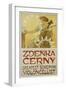 Plakat Zdenka Cerny - the Greatest Bohemian Violoncellist-Alphonse Mucha-Framed Giclee Print