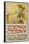 Plakat Zdenka Cerny - the Greatest Bohemian Violoncellist-Alphonse Mucha-Framed Stretched Canvas