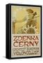 Plakat Zdenka Cerny - the Greatest Bohemian Violoncellist-Alphonse Mucha-Framed Stretched Canvas