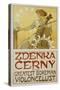 Plakat Zdenka Cerny - the Greatest Bohemian Violoncellist-Alphonse Mucha-Stretched Canvas