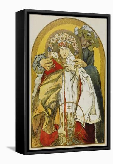 Plakat Zum Zehnten Jahrestag Des Bestehens Der Tschechoslowakischen Republik, 1928-Alphonse Mucha-Framed Stretched Canvas