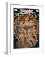 Plakatgestaltung (Urspruenglich Fuer F. Champenois, Jedoch Ohne Firmeneindruck), 1897-Alphonse Mucha-Framed Giclee Print