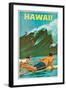Plakatwerbung für Hawaii. 20. Jh-null-Framed Giclee Print
