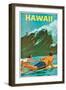 Plakatwerbung für Hawaii. 20. Jh-null-Framed Premium Giclee Print