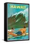 Plakatwerbung für Hawaii. 20. Jh-null-Framed Stretched Canvas