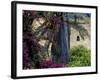 Plams, Flowers and Ramparts of Alcazaba, Malaga, Spain-Merrill Images-Framed Photographic Print