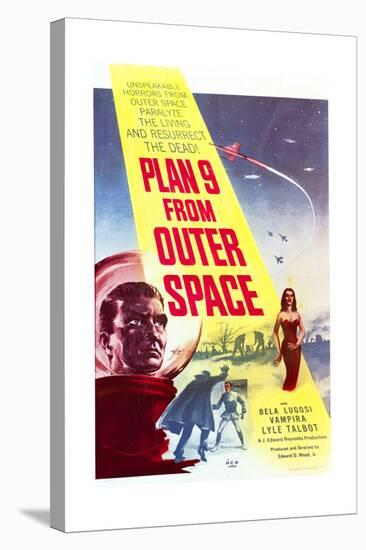 Plan 9 from Outer Space - Movie Poster Reproduction-null-Stretched Canvas