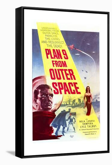 Plan 9 from Outer Space - Movie Poster Reproduction-null-Framed Stretched Canvas