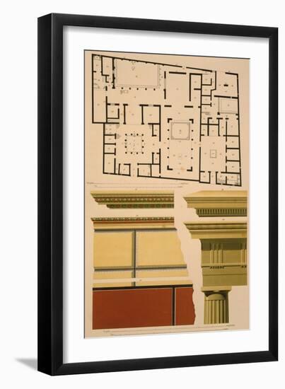 Plan and Architectural Details of the House of Castor and Pollux-Fausto and Felice Niccolini-Framed Giclee Print