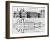 Plan and Elevation of Cluny Abbey-Pierre Giffart-Framed Giclee Print