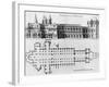 Plan and Elevation of Cluny Abbey-Pierre Giffart-Framed Giclee Print