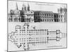 Plan and Elevation of Cluny Abbey-Pierre Giffart-Mounted Giclee Print