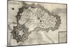 Plan and Fortifications of Lille around 1670, from 'Memoires de Charles de Batz-Castelmore Comte…-French School-Mounted Giclee Print