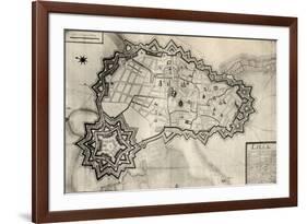 Plan and Fortifications of Lille around 1670, from 'Memoires de Charles de Batz-Castelmore Comte…-French School-Framed Giclee Print