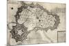 Plan and Fortifications of Lille around 1670, from 'Memoires de Charles de Batz-Castelmore Comte…-French School-Mounted Giclee Print