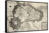 Plan and Fortifications of Lille around 1670, from 'Memoires de Charles de Batz-Castelmore Comte…-French School-Framed Stretched Canvas