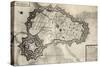 Plan and Fortifications of Lille around 1670, from 'Memoires de Charles de Batz-Castelmore Comte…-French School-Stretched Canvas