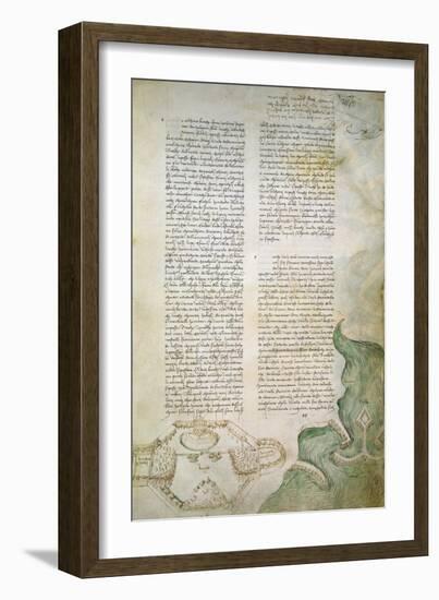 Plan and Garden Design, Codex Ashburnham 361-Leonardo da Vinci-Framed Giclee Print