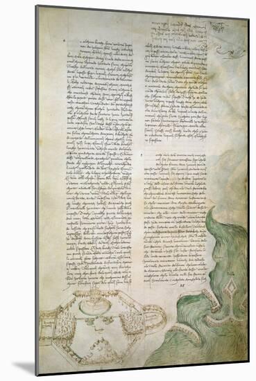 Plan and Garden Design, Codex Ashburnham 361-Leonardo da Vinci-Mounted Giclee Print
