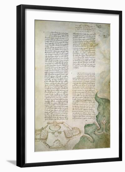 Plan and Garden Design, Codex Ashburnham 361-Leonardo da Vinci-Framed Giclee Print