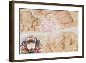 Plan and Map of the Town and Citadel of Bayonne-Sebastien Le Prestre de Vauban-Framed Giclee Print