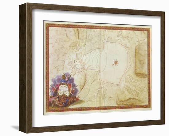 Plan and Map of the Town, Citadel and Surroundings of Amiens, from the 'Atlas Louis XIV', 1683-88-Sebastien Le Prestre de Vauban-Framed Giclee Print