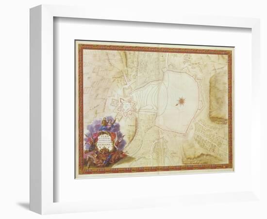 Plan and Map of the Town, Citadel and Surroundings of Amiens, from the 'Atlas Louis XIV', 1683-88-Sebastien Le Prestre de Vauban-Framed Giclee Print