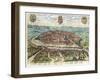 Plan and View of Seville, 1579-1590-Georg and Hogenberg, Franz Braun-Framed Giclee Print